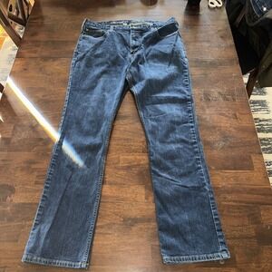 Carhartt Rugged Flex Jeans Mens 38x34 Slim Tapered Leg Dark Wash Straight Fit